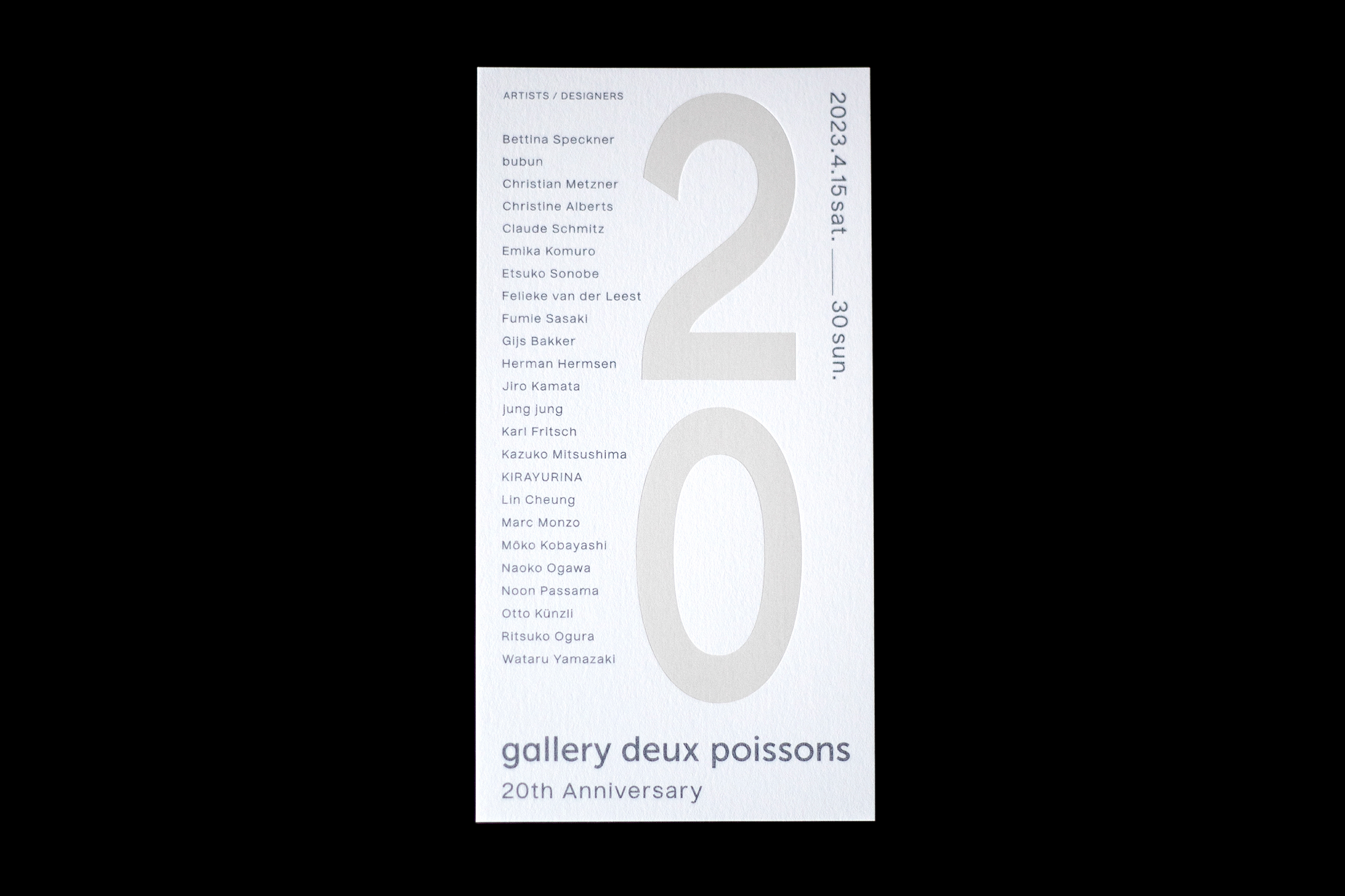 gallery deux poissons 20th Anniversary _ DM